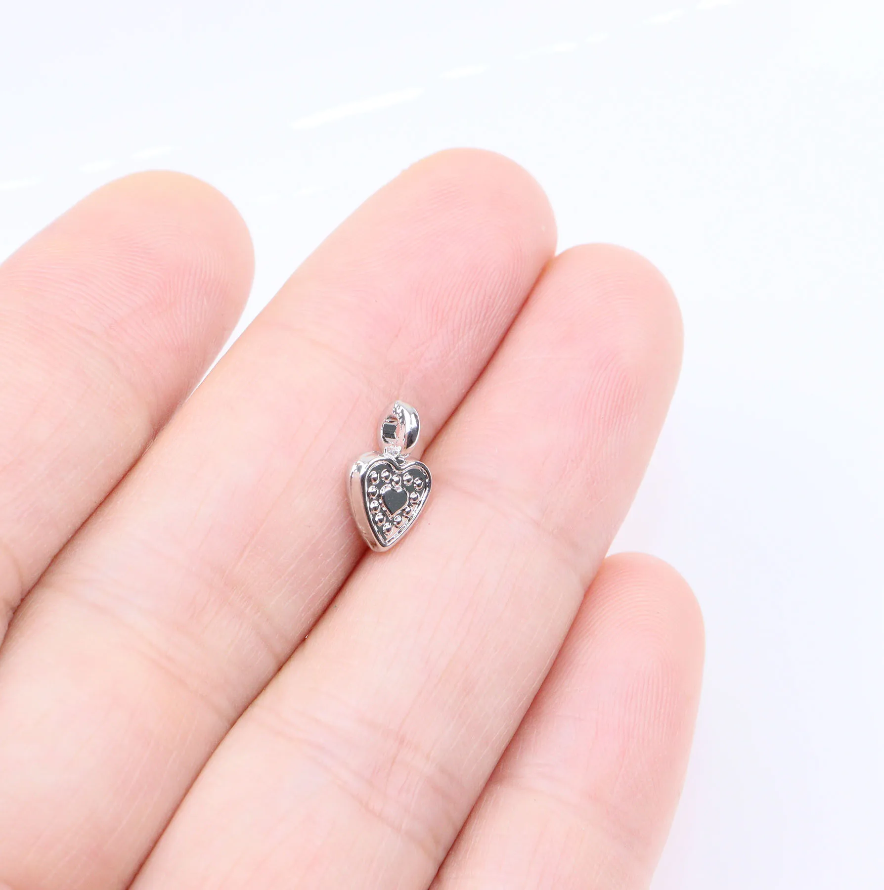 Eruifa 20 sztuk Mini serce damskie wisiorki ze stopu cynku hurtownia moda dziewczęca naszyjnik, bransoletka z kolczykami biżuteria DIY Handmade — zdjęcie 7