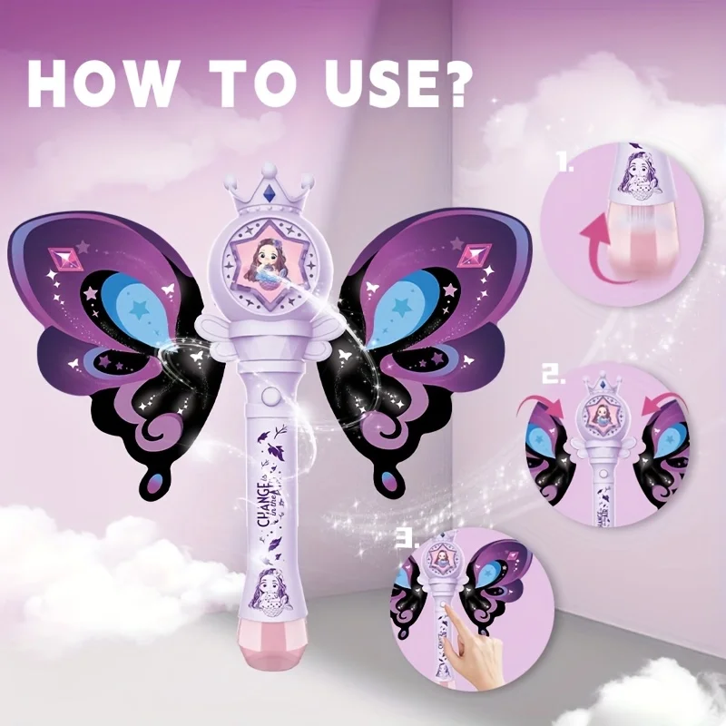 Giocattolo per macchina per bolle, con produzione automatica di bolle (liquido a bolle deve essere portato da solo), un regalo per ragazze. All'aperto