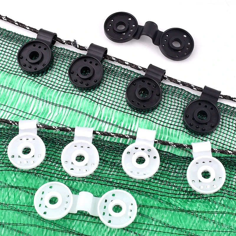 1~100Pcs Sunshade Net Clip Garden Greenhouse Shade Cloth Fix Clamp Buckle Plastic Outdoor Fence Installation Fix Hook Tent Clip