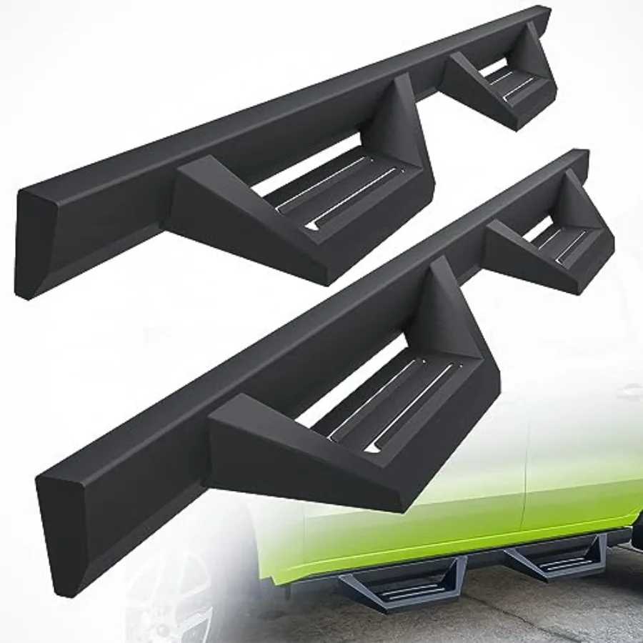 Pasos de caída Ajuste personalizado 20182025 Jeep Wrangler JL 4 puertas estribo lateral Nerf Bar Rock Slider texturizado negro