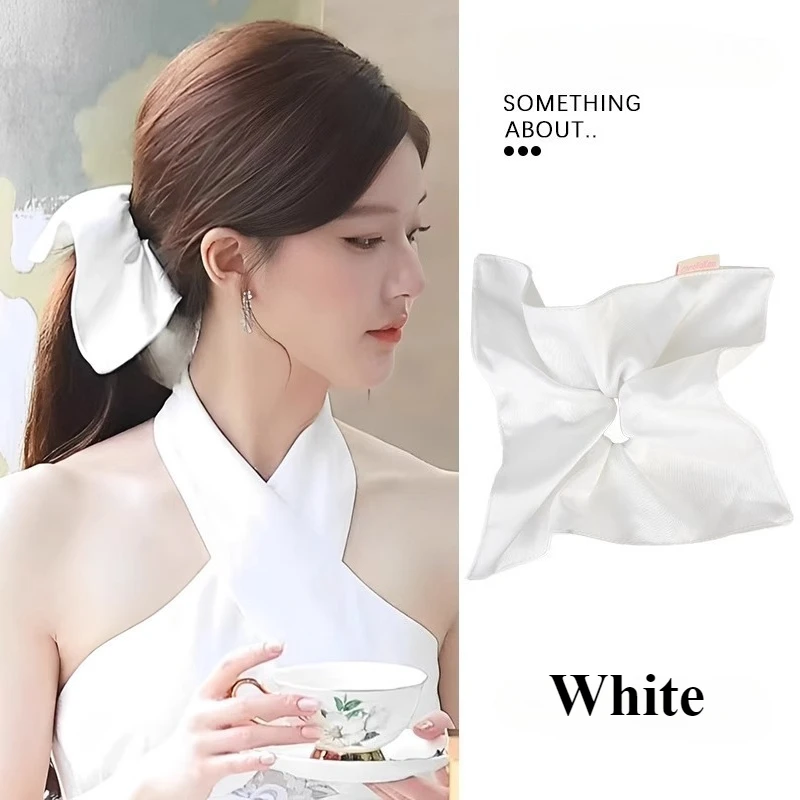 Korean Large Square Scrunchies Hair Rope Elastic Hair Band Square Headrope Intestine Hair Band Low Temperament Ponytail Headband
