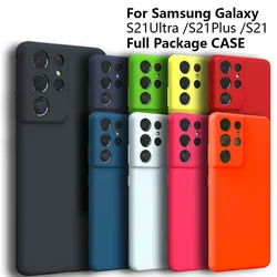 For Samsung Galaxy S21 S21 Plus S21 Ultra Case Silky Silicone Cover Soft-Touch Back Protective Housing For S22 S23 FE PLUS S21FE