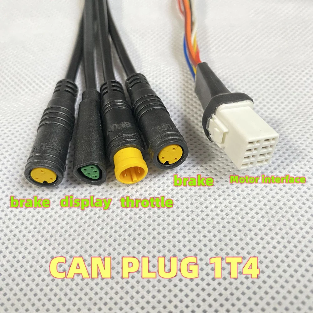 E-Bike Motor Cable Hot Sale UART/CAN Protocol 1T4 Assembly Cable For Bafang M400 G330 G510 M620 Brake Display Throttle Connector