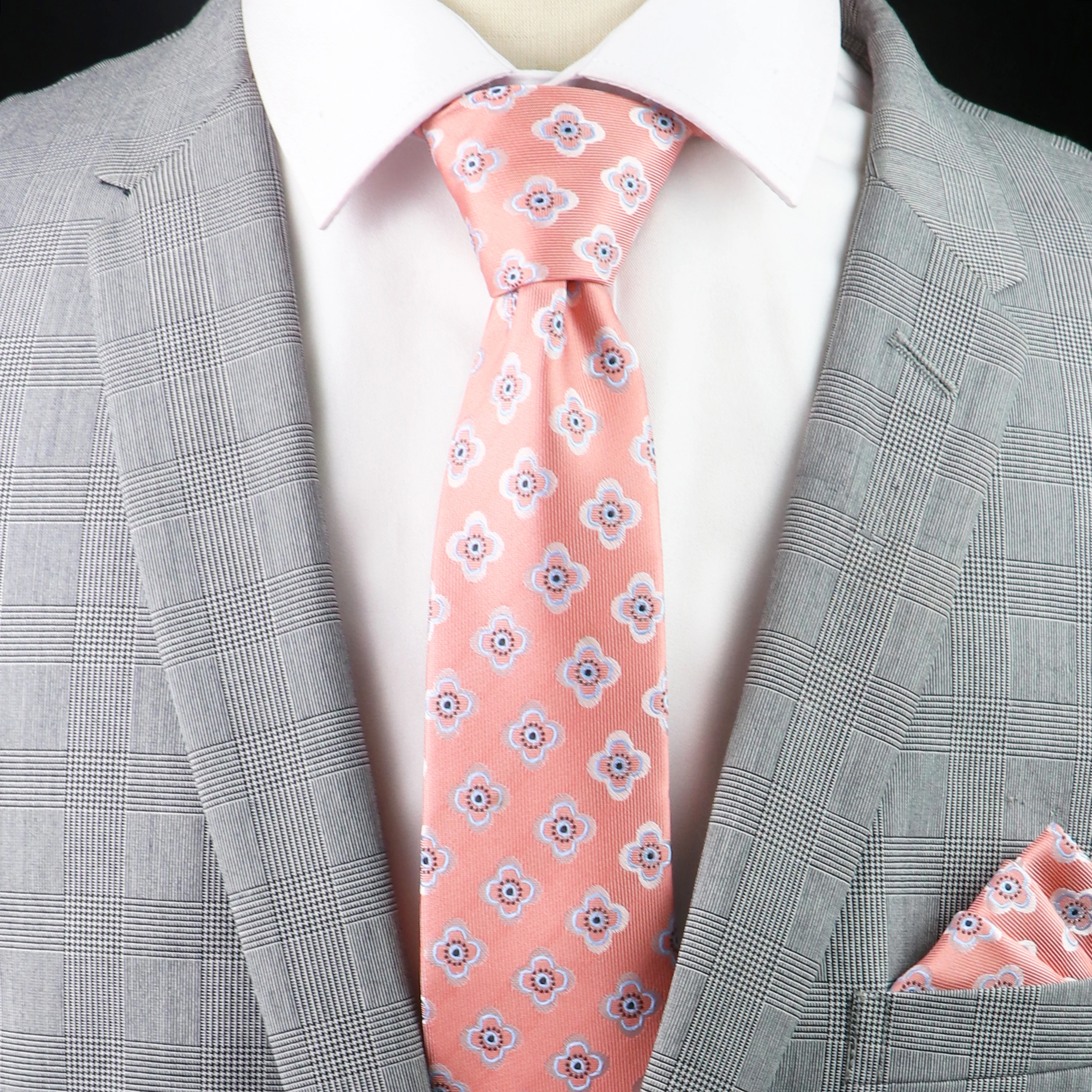 

Модный мужской галстук 7 см из полиэстера, розовый жаккардовый галстук, Искусственный шарф, два комплекта деловых рубашек, галстук, свадебные аксессуары