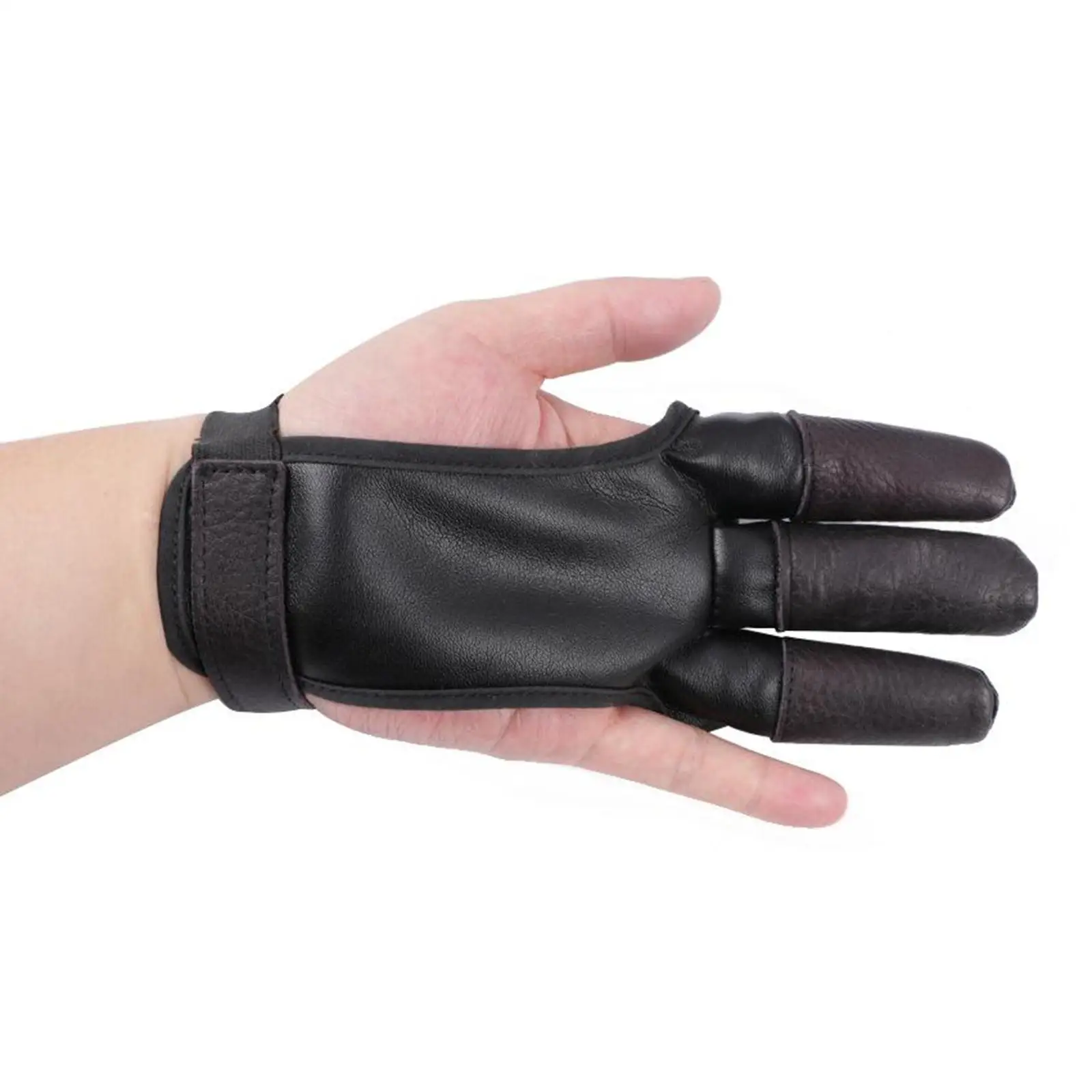 Non- Arched 3-Finger Leather Arched Training Practice Fingers Protective s Children Adult Accessories