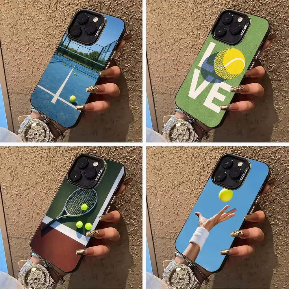

Popular Sport - Tennis Phone Case For iPhone 17,16,15,14,13,12,11 Plus Pro Max Colored Silver Phone Case