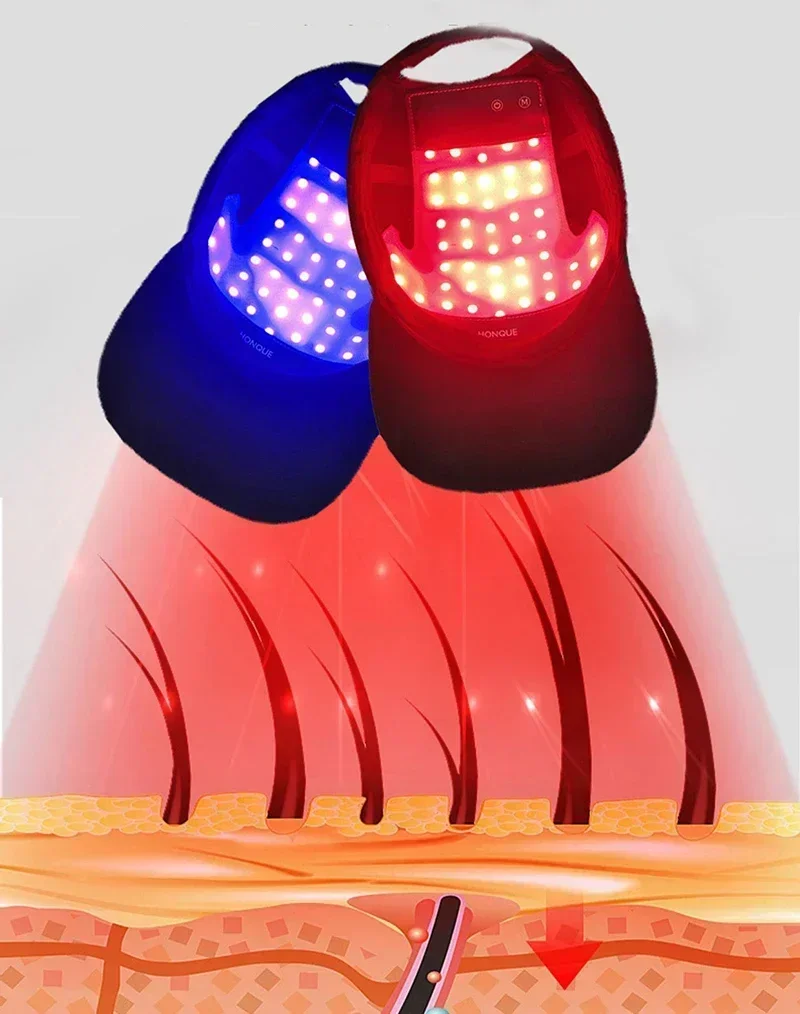 LED-Rotlichttherapie-Kappe, Haarwachstumshelm, Diode, LaserHat, Lichttherapie-Kappe für das Nachwachsen der Haare und zur Behandlung von Haarausfall – Detail 7