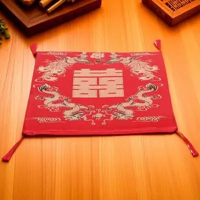 Dragon Phoenix Reporting Seat Cushion Thickened Square Chair Pad for Dining Room Office Car Seat Cushion Comfortable Breathable
