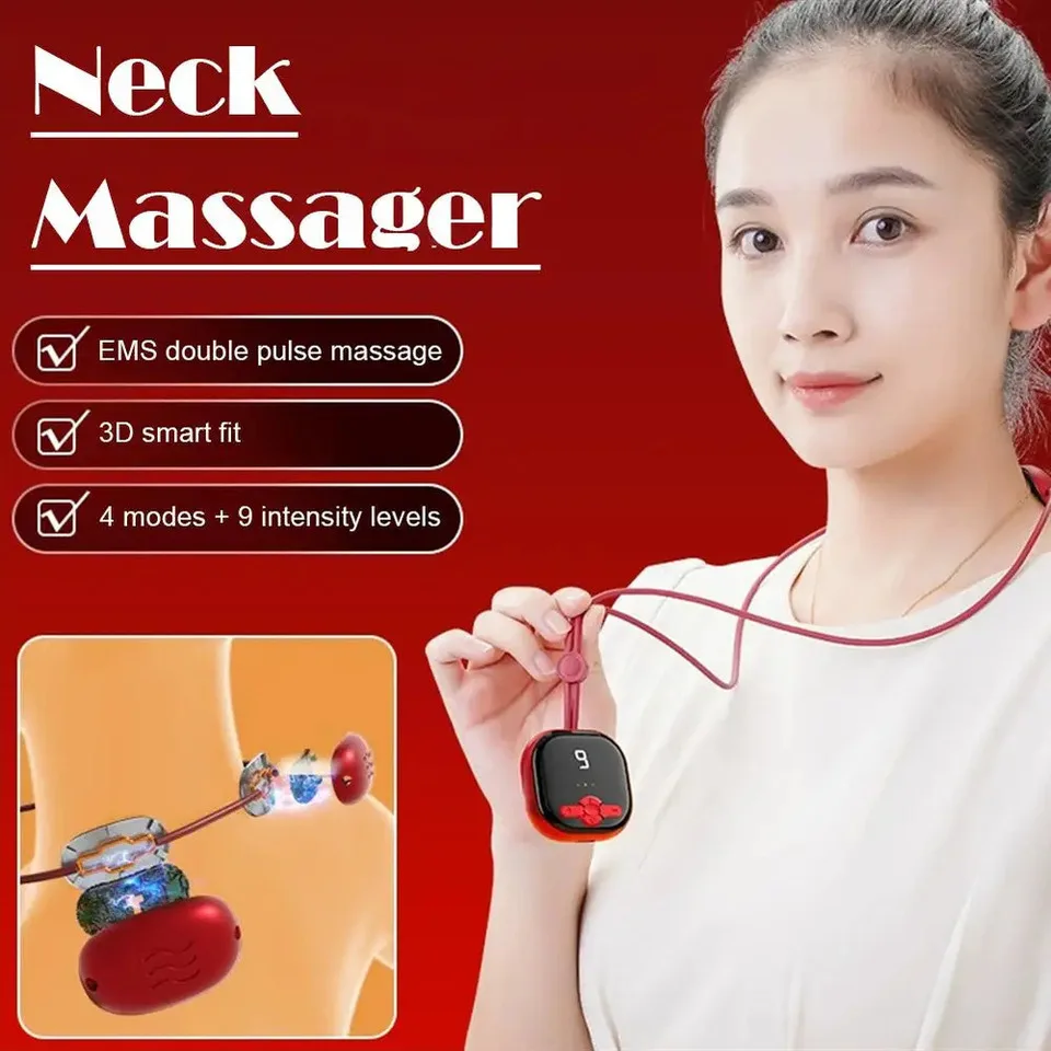 

Home Therapy Pulse Hot Compress Neck Protection Device Mini Portable Neck Massager Hanging Neck And Cervical Spine Device