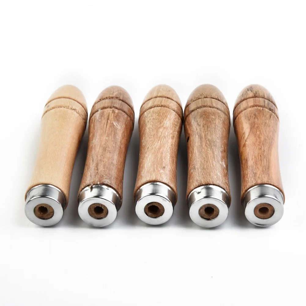 

5pcs Wooden File Handle Replacement Strong Metal Collar Woodworking File Handle For File Craft Tool Rust Proof Parts Tool 9/11mm