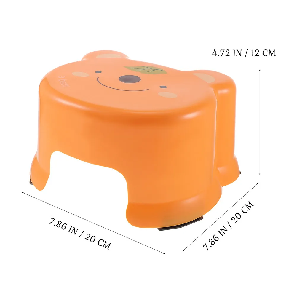 2pcs Plastic For Lightweight Cartoon Low Non Slip Step Portable Small Foot Stool Strong Capacity Bathroom