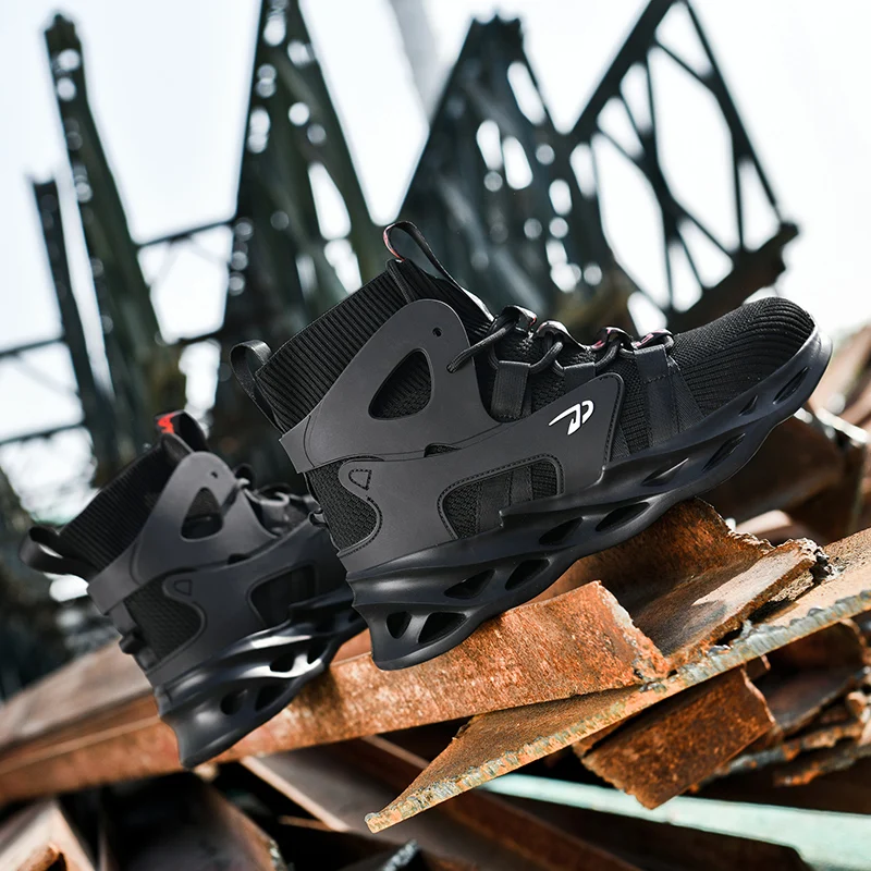 2025 أحذية عمل الذكور أحذية أمان غير قابلة للتدمير الرجال الصلب حذاء مزود بفتحة للأصابع ثقب واقية العمل أحذية رياضية الذكور أحذية الكبار أحذية عمل #3