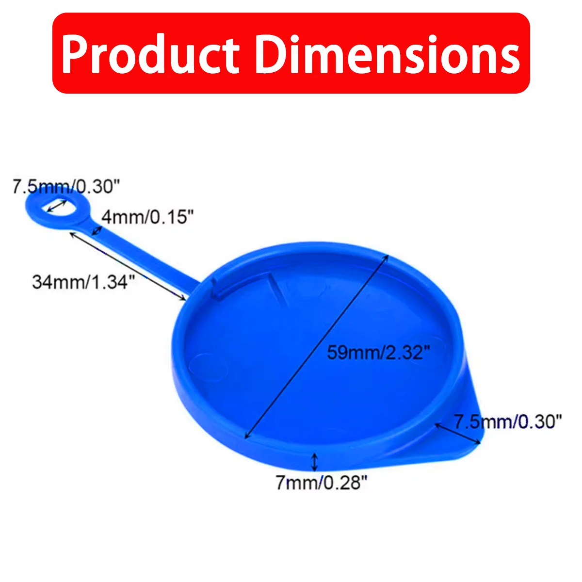 PINMOAP غطاء خزان سائل تنظيف الزجاج الأمامي للسيارة مناسب لهوندا أكورد سيفيك CR-V CRX 38513SB0961 38513-SB0-961