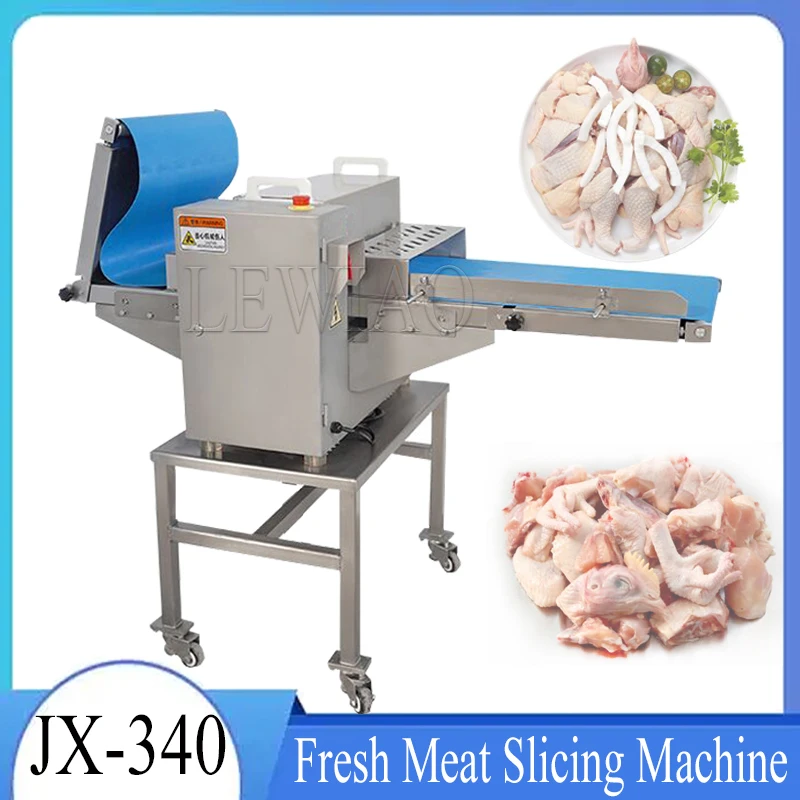 Fresh Meat Cutting Machine Commercial Chicken Duck Fish Ribs Fresh Meat Slicing Dicing Machine