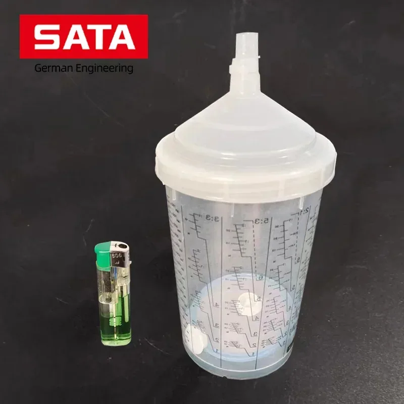 1pcs ขายจํานวนมาก SATA สเปรย์ปืนสีถังสเปรย์ปืนผสมถ้วย 900ml ถ้วยตวงแบบใช้แล้วทิ้งประเภท H/O Quick ถ้วย