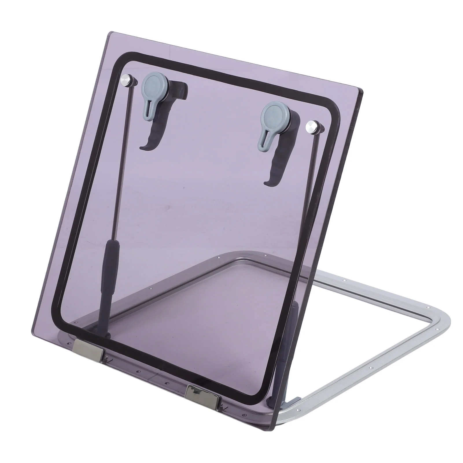 

500x500mm Yacht Skylight Heavy Duty Aluminum Alloy Sealed Porthole Window with Stainless Steel Support Rod for Boat RV