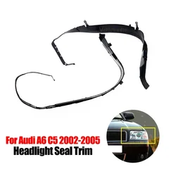 2Pcs Car Front Headlight Headlamp Seal Cover Trim Ring For Audi A6 C5 2002-2005 Facelift 4B0941191A 4B0941192A
