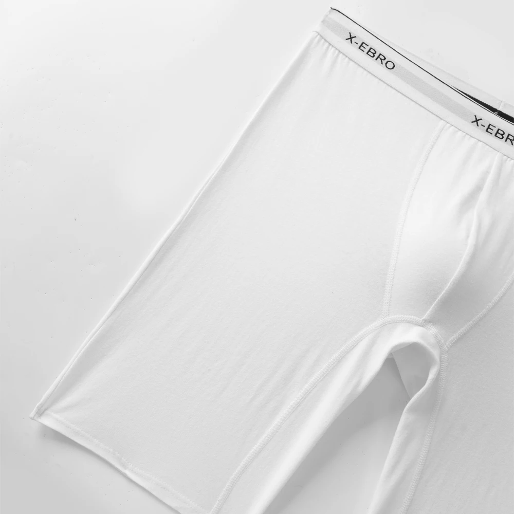 4 unidades de calzoncillos tipo bóxer de algodón blanco para hombre, de pierna larga, ropa interior masculina, bragas de alta calidad, cómodos y con un ajuste perfecto.