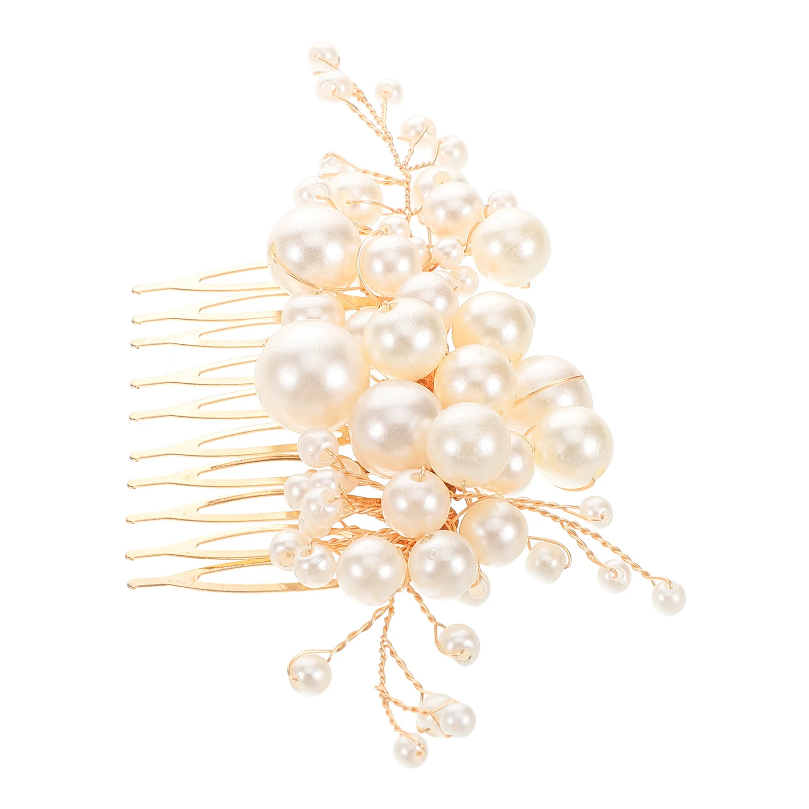

Plastic Pearl Wedding Hair Comb Handmade Elegant Side Bridal Comb Wedding Hair Accessories for Women Bridesmaids