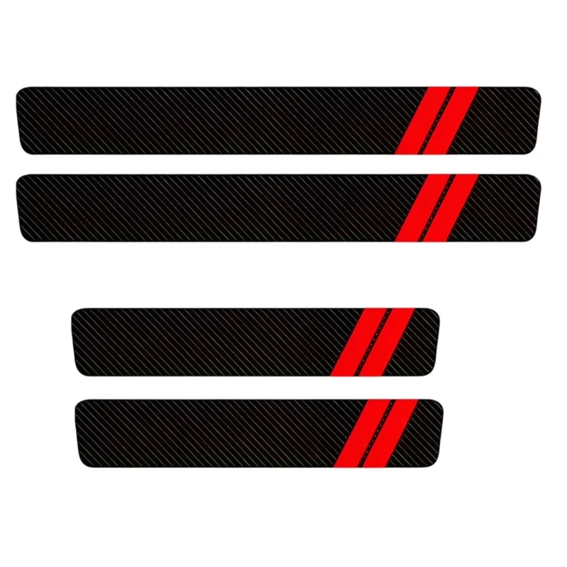 547B 4Pcs Vehicle Door Sill Protector Scratch Proof And Weather Resistant Guard
