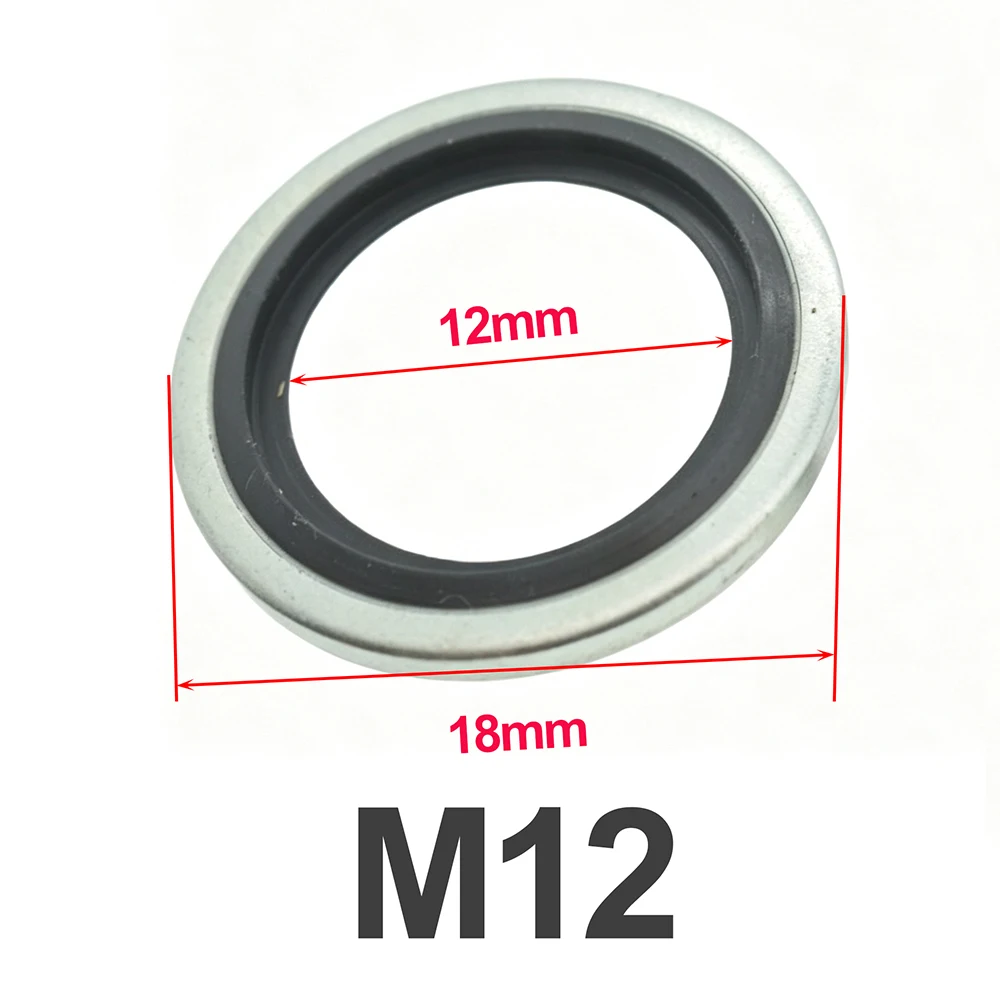 Ölwechsel-Plombe für Motorölwanne, Dichtungsscheibe M12 M14, selbstzentrierend, verzinkt, gummiert, Dichtungsscheibe für Motoröl-Plombe. – Detail 3