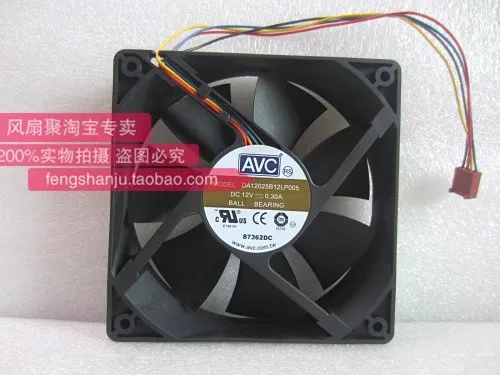 

Free shipping new original AVC 12cm12025 12V0.3A DA12025B12LP005 silent 4-pin PWM fan