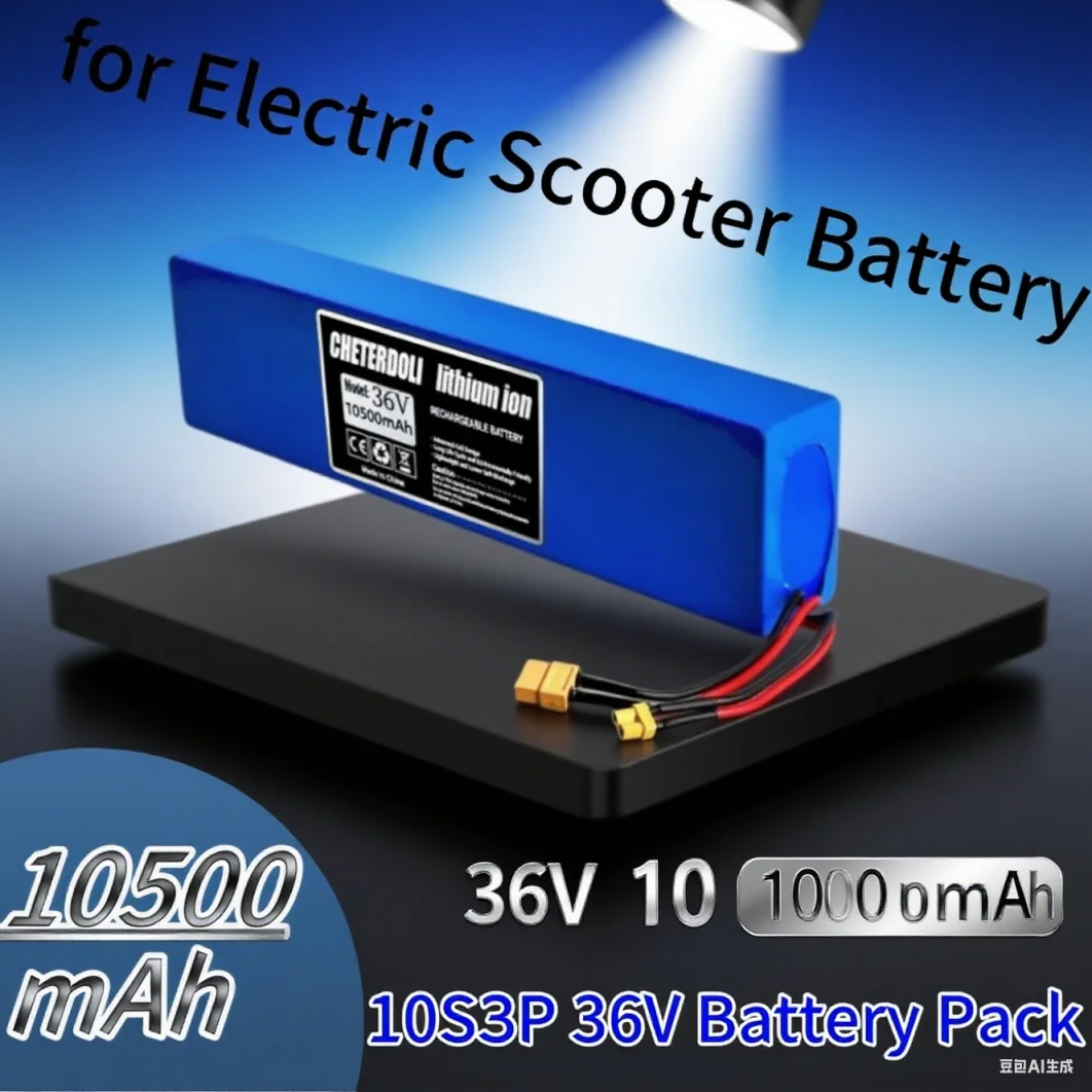 

36V 10S3P 10500mAh Lithium Battery Pack – 500W Compatible Electric Scooter Battery