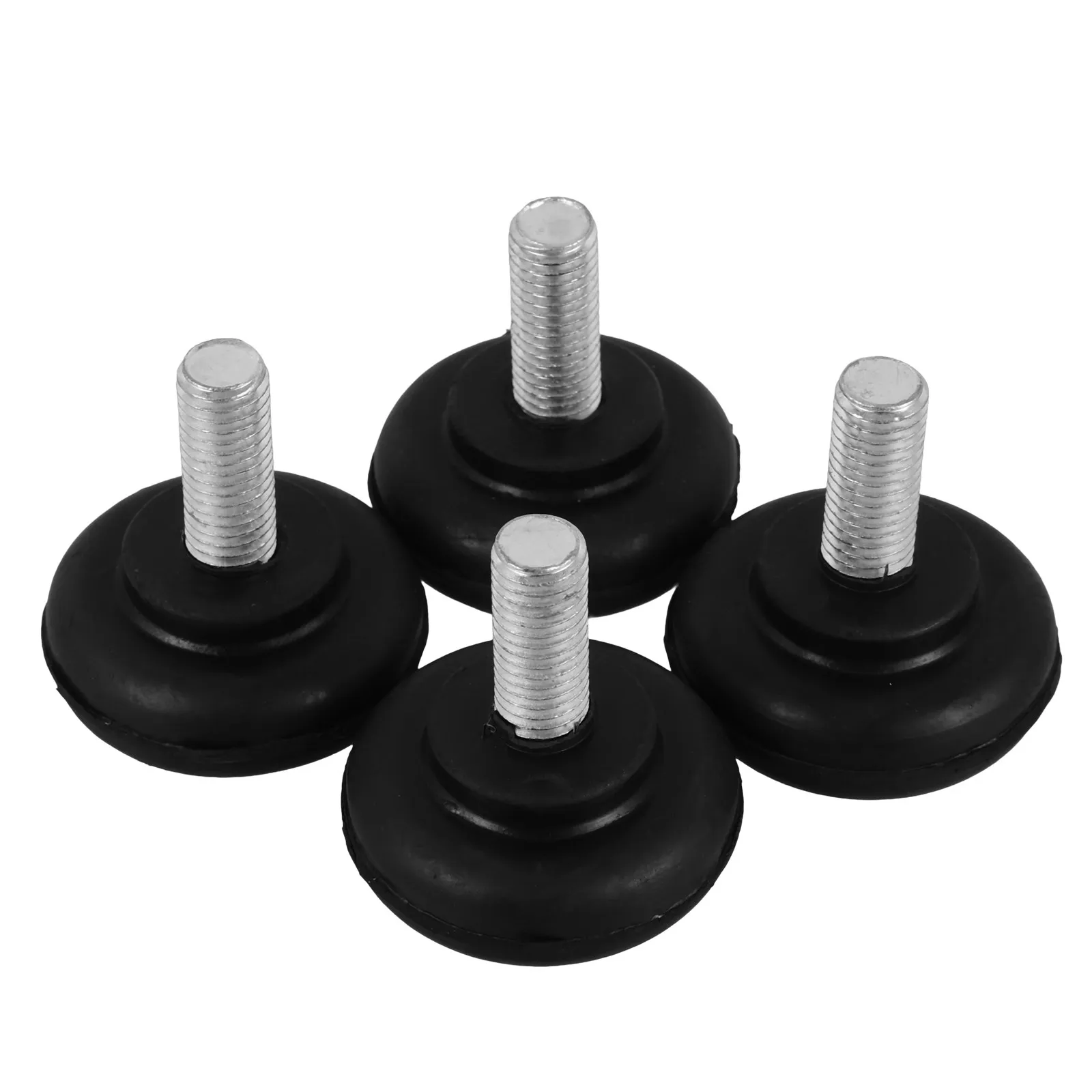 4Pcs Heavy Duty Rubber Feet Pads Table Leg Levelers Furniture Shims Anti Skid Cushioning Mounts for Machine Cabinet Desk Chair
