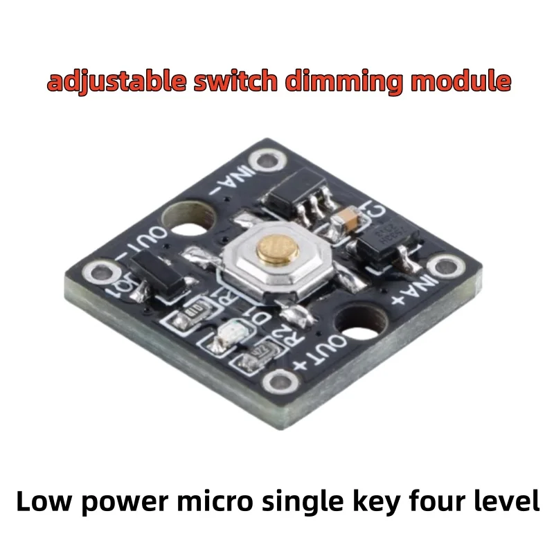 Módulo de escurecimento de interruptor ajustável de quatro níveis, micro chave única de baixa potência, 3-24v, ampla tensão, 10w, placa de desenvolvimento