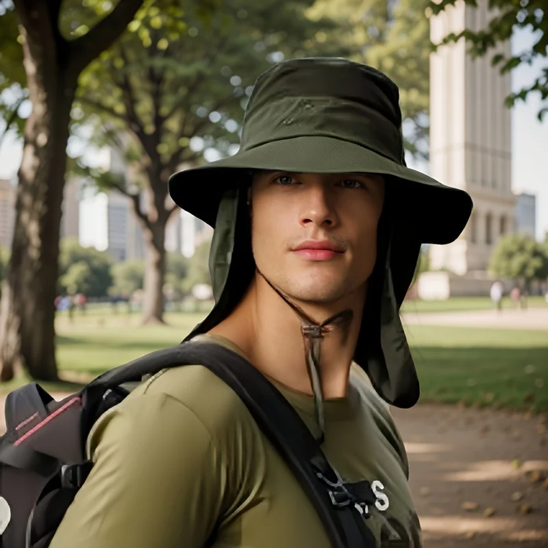 

Комплект из 3 предметов (темно-серый, светло-серый и армейский зеленый) Панама унисекс с широкими полями для улицы, 50+ солнцезащитных чехлов для лица и шеи