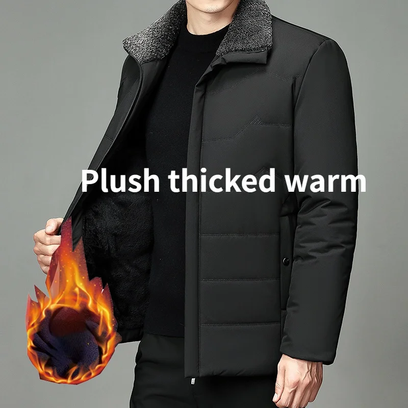 winter jackets 2023 new men clothing mens warm parka Men's plush thick silk-like cotton padded jacket зимние куртки мужские FCY