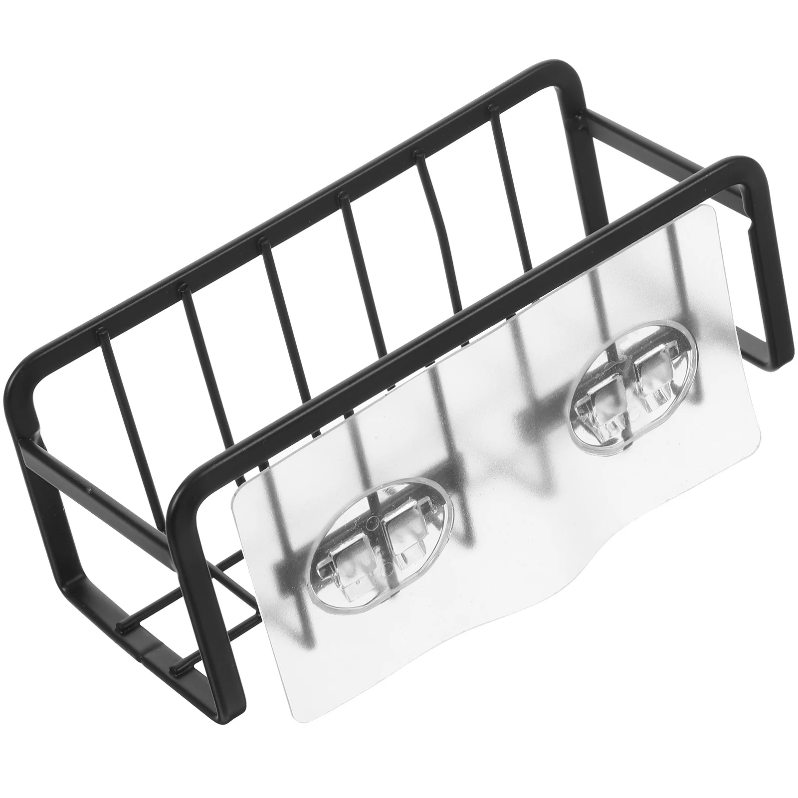 

Kitchen Sink Sponge Holder Classic Black Iron No Drilling Storage Rack Drainage Sponge Soap Dishcloth Organizer Kitchen Sink