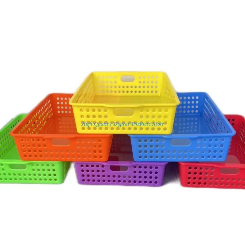 U2JE 6 Dynamic Plastic Desktop Storage Canisters School Office Book Organization Rudiments