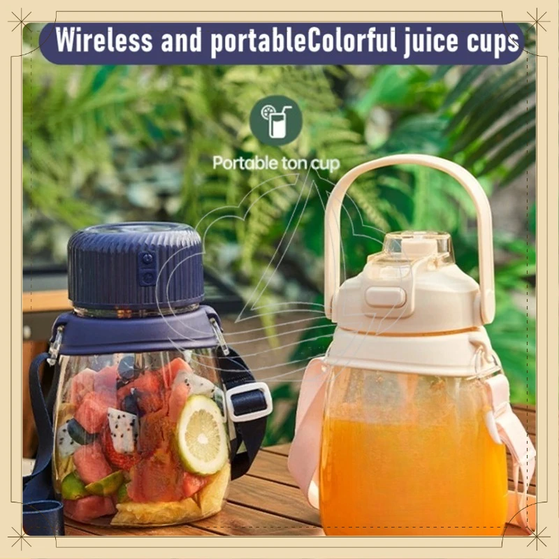 Mini Portable Electric Juicer Blender 1100ML USB Rechargeable Handheld Fruit Smoothie Cup for Travel