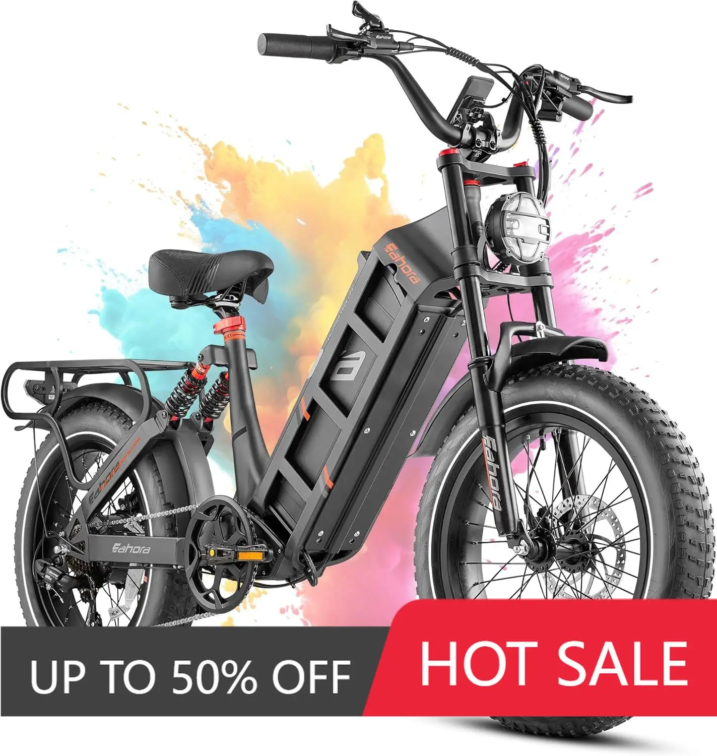 

Электровелосипед JYF с толстыми шинами, 48В 60Ач, 350Вт, для взрослых, стальной, с большим запасом хода, высокой мощностью, со склада США/ЕС.