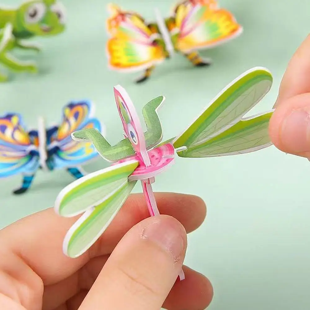 25Pcs High-quality 3D Insect Jigsaw Early Education Puzzle Blocks Funny Handmade Puzzle Cards