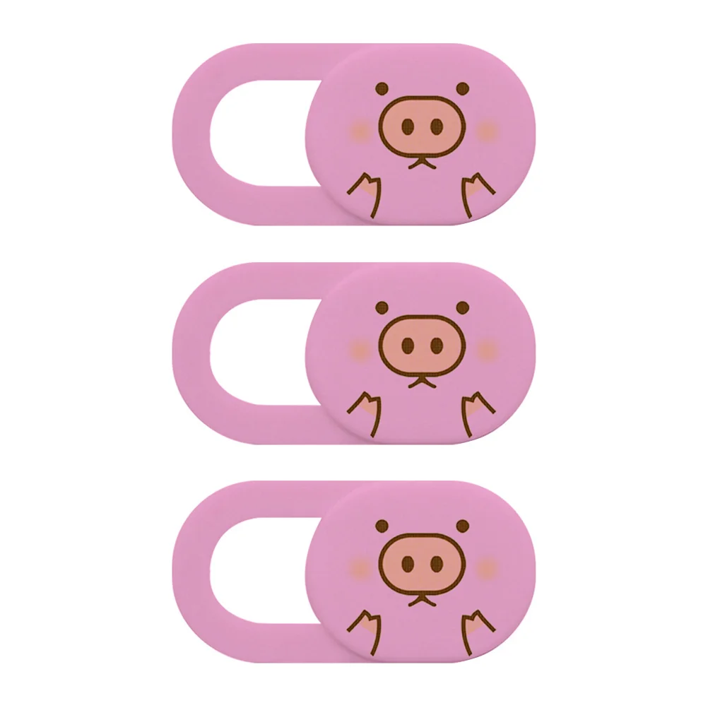 

3pcs Privacy Cover Laptop Shield Webcam Lens Protector Pink Pig Slide Ultra Thin Easy Apply Remove No