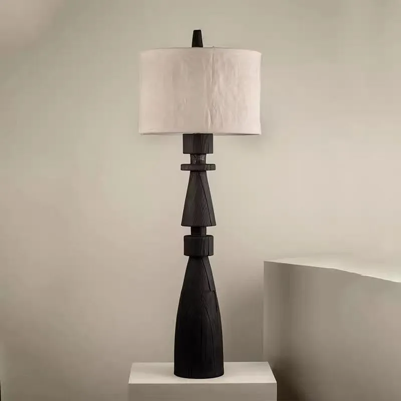 Wabi Sand log retro modern personality creative floor lamp, living room bedroom study sofa next to Nordic home decoration