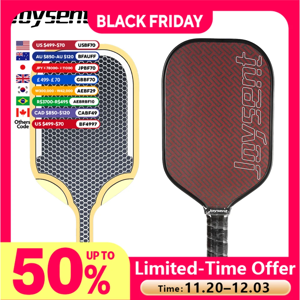 

Joysent GEN 4 EVA 4S PU Foam 16mm Core Thermoformed Kevlar Carbon Fiber Pickleball Paddles Spin Control Power Textured Surface