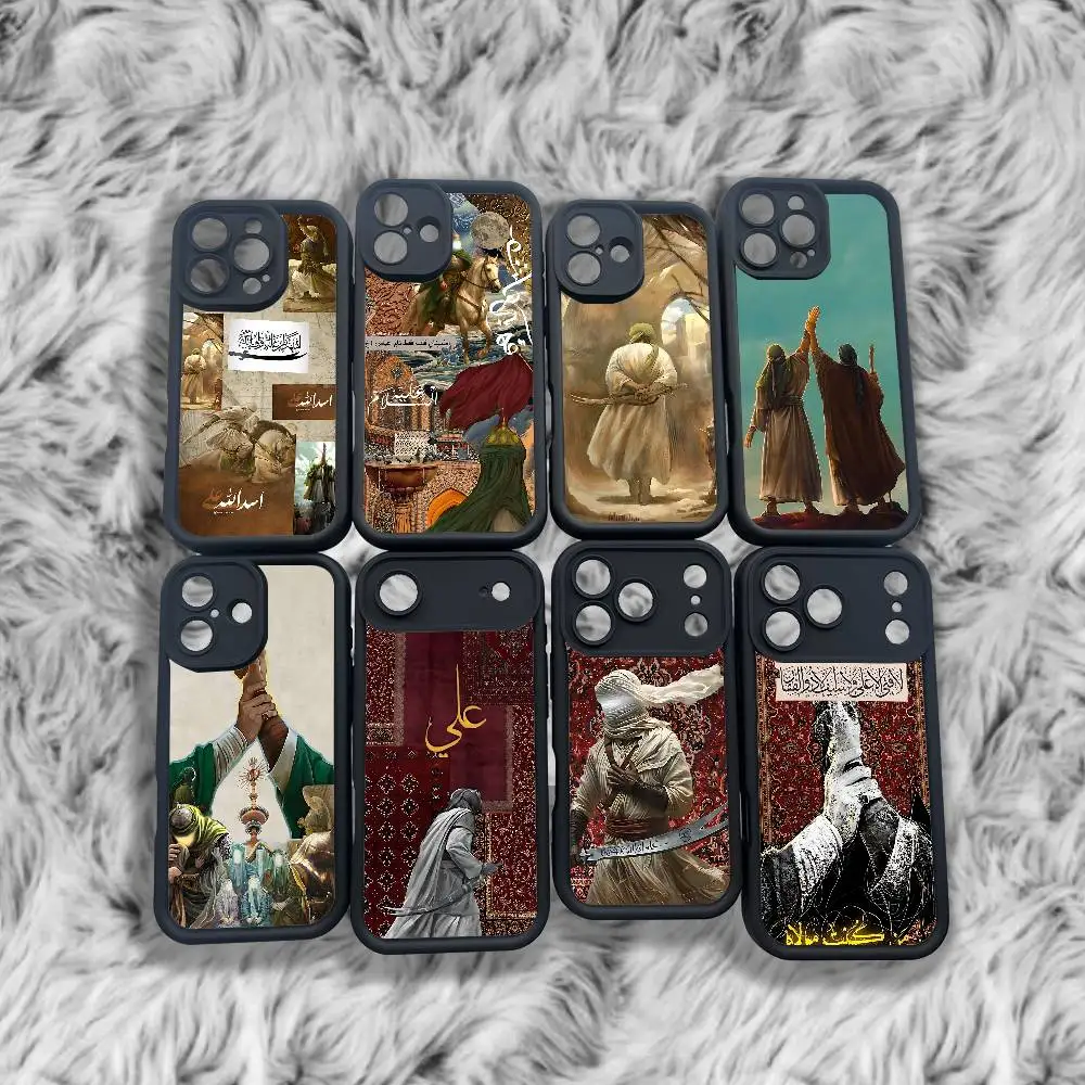 

Imam Hussain Shia Ali Phone Case For iPhone 17,16,15,14,13,12,11,Pro,Max,Plus,X,XS,SE4,E,Mini Black Thickened border Case