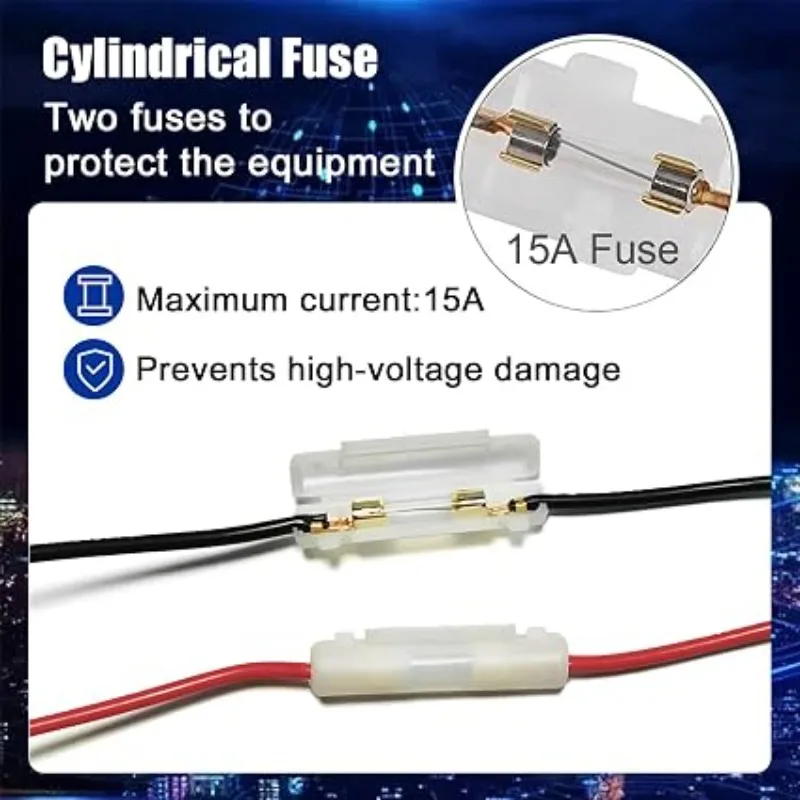 2pcs 3M T-Shape Car Radio DC Power Cable CB Radio Power Adapter Mobile Transceiver Power Connector for YAESU Kenwood ICOM Radio - view 6