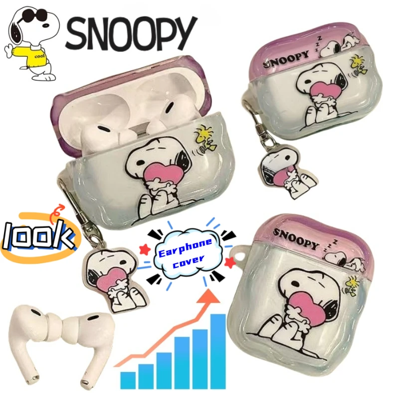 

Новый Snoopy аниме двумерные наушники в виде ракушки пара высококачественных беспроводных Bluetooth-наушников изысканный праздничный подарок