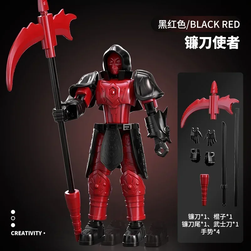 Lucky Doll Sickle Messenger Zmontowany 13-częściowy model akcji z ruchomymi stawami, transformujący się, seria zabawek modelujących ludzi, zabawka-puzzle, zbroja