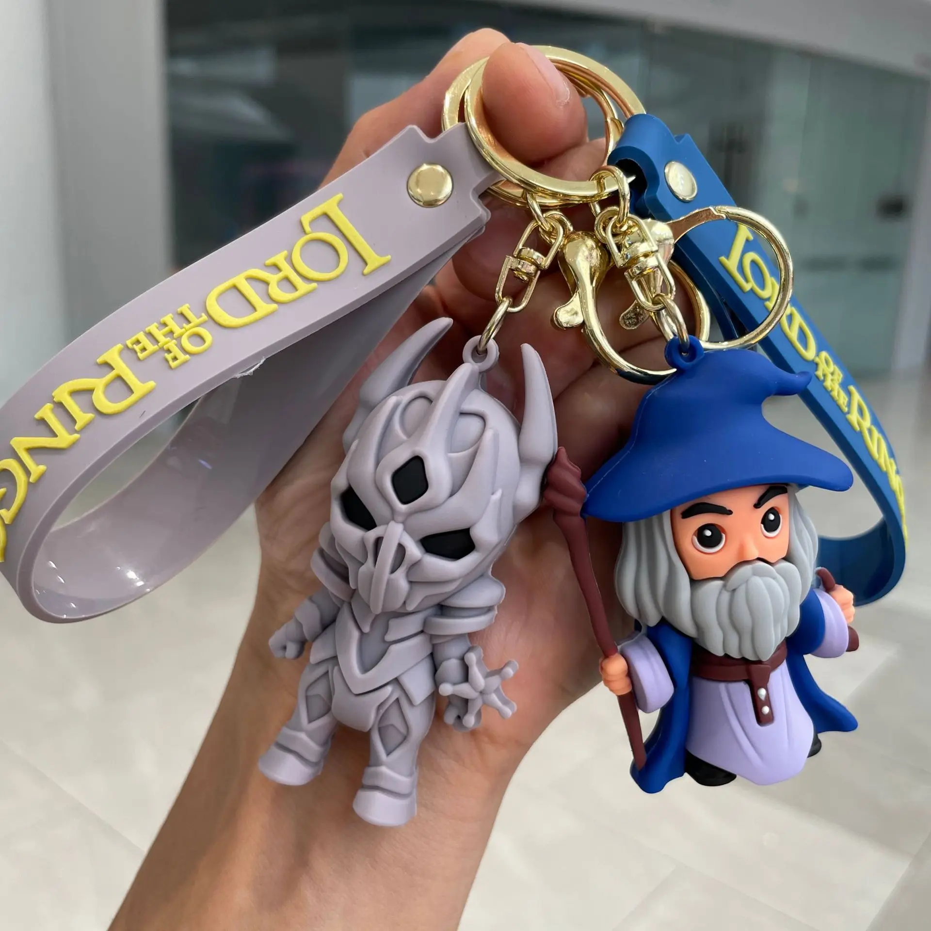 Movie Lord of The Finger Rings Keychain Anime Doll Figure Car Keyring Pendent Bag Jewelry Accessories Toy Kid Xmas Decora Gift