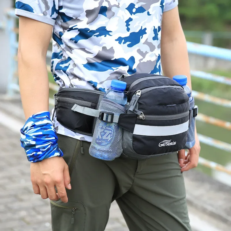 Bike Riding Cycling Running Fishing Hiking Waist Bag Fanny Pack Outdoor Belt Kettle Pouch Gym Sport Fitness Water Bottle Pocket 4