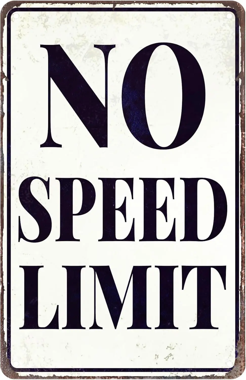 No Speed Limit Signs Vintage Reproduction Funny Garage Bar Man Cave Metal Sign Street Intersection Bedroom Home Funny Traff sign