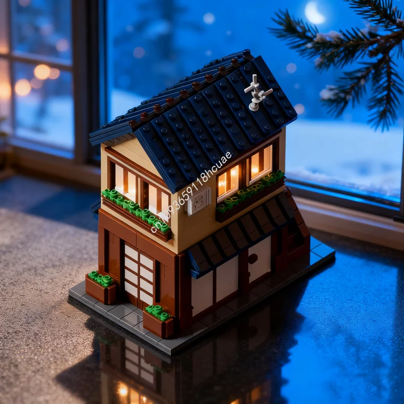 1099 قطعة MOC منزل خلق نموذج اللبنات العمارة تجميع فكرة التعليم هدية الكريسماس الطوب الاطفال لعبة عيد ميلاد #1