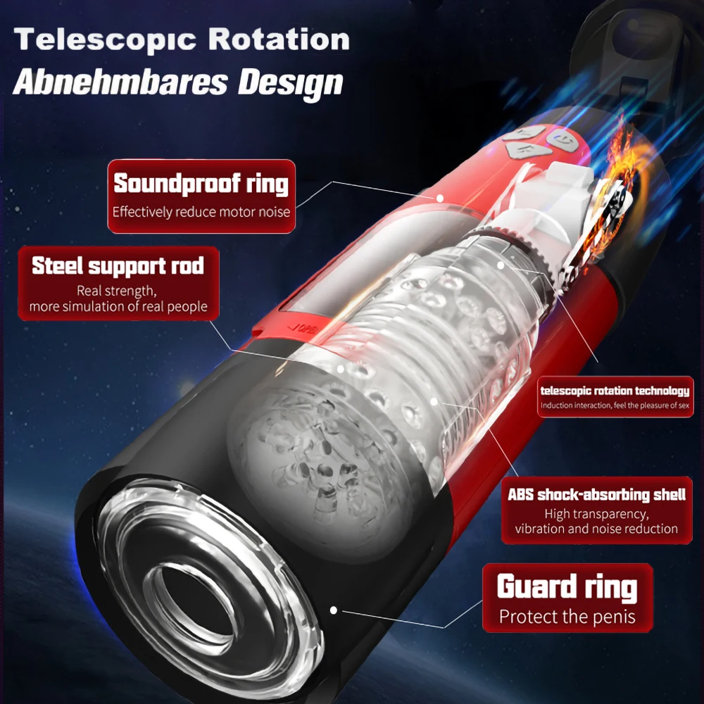 Sex Toy Sucking Telescopic Rotating Male Masturbator Cup For Men penis pump Real Vaginal Suction Pocket Blowjob Vibrator