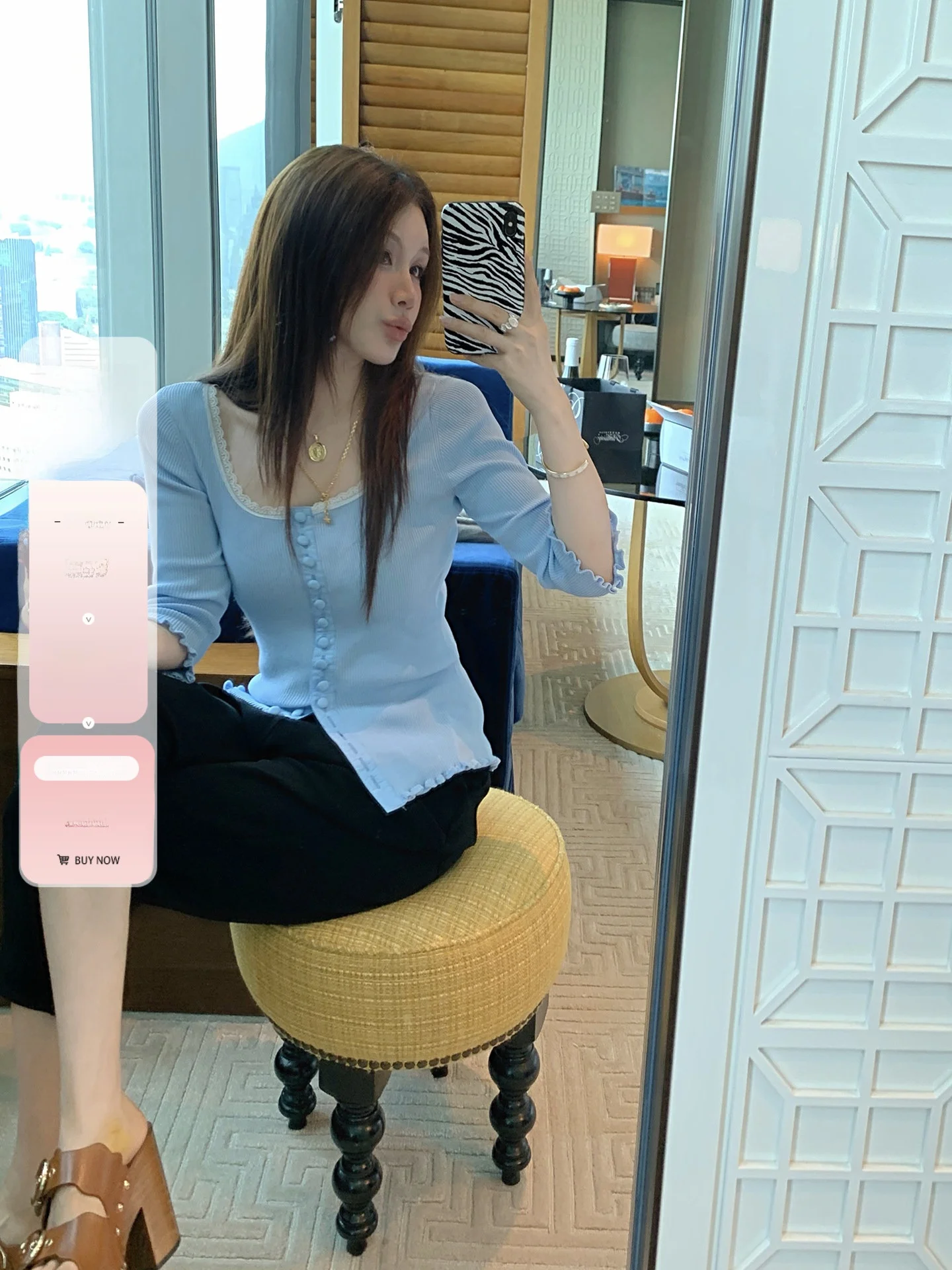 Soft Knitted Lace Svel Top Women's Faion Slim Fit Seven-Quarter Sve Knitwear Casual Comfortable Fem Blouse