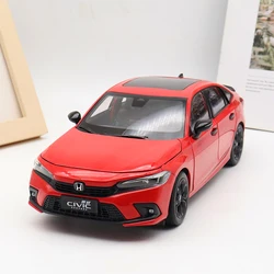 Scale model 1:18 CIVIC Dongfeng Honda 11 Generation Civic diecast alloy full door car model for children's birthday gifts.